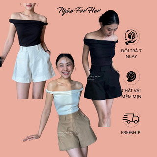 Hana short- quần short kaki nữ, quần short tôn dáng ngâu for her