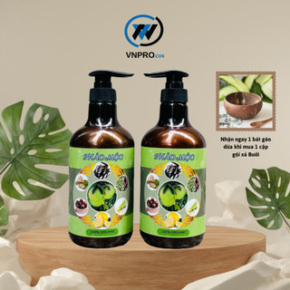 Dầu gội xả thảo mộc thiên nhiên an toàn giảm rụng tóc giúp mọc tóc trị gàu hương thơm dịu nhẹ chai 800ml
