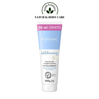 Dung dịch vệ sinh thuần chay khử mùi, thoáng mát, sáng hồng 4Organic bổ sung Lactobionic 250ml