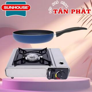 Bếp ga mini inox có tùy chọn kèm chảo sunhouse 20cm