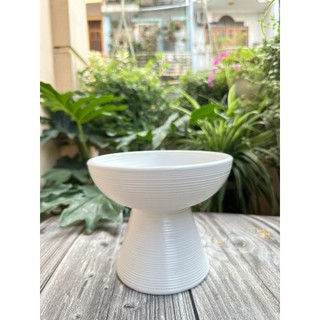 Bình gốm cắm hoa dáng ly lùn/ ly đựng trái cây/ ly trồng thuỷ tiên