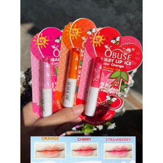[HCM] Son Dưỡng Lên Màu Mềm Môi Obuse Baby Lip Thái Lan Hương Vị Trái Cây