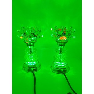 Đèn pha lê đổi màu cao 18cm