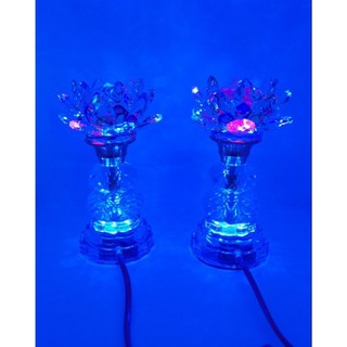 Đèn pha lê đổi màu cao 18cm