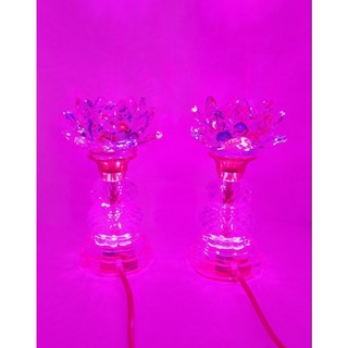 Đèn pha lê đổi màu cao 18cm