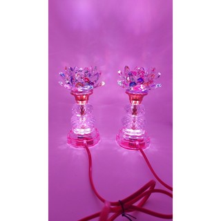 Đèn pha lê đổi màu cao 18cm