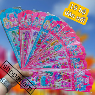 10 bộ sticker Nổi 3d hình dán công chúa thay đồ [ shop giao 10 bộ hình khác nhau ]