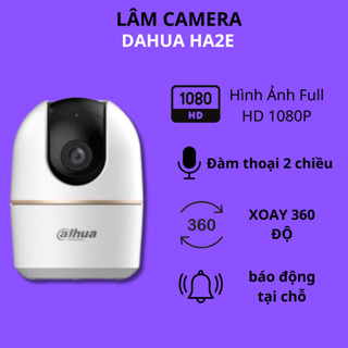 Camera trong nhà DAHUA H2AE độ phân giải 1080 full HD, đàm thoại 2 chiều, xouy 360, cảnh báo còi hú tại LÂM CAMERA