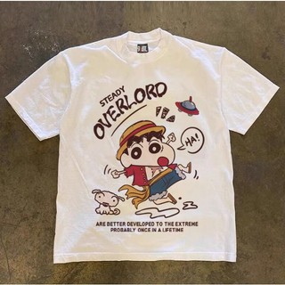 Áo Phông Cổ Tròn Nam Nữ Phối Họa Tiết Hình Chú Bé Shin Cute Dễ Thương Chất Liệu Cotton Khô Siêu Thoáng Mát Cực Mềm Mịn