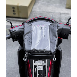  Túi Da Simil Để Điện Thoại Treo Đầu Xe Máy Kháng Nước Da SIMILI Treo Ghi Đông Xe Đựng Đồ Dùng Cảm Ứng Điện Thoại 