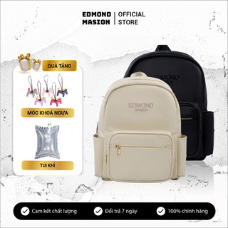 Balo EDMOND MASION Basic Ss2024 tặng kèm móc khoá ngựa da cao cấp đi học đựng laptop size L MONOGRAM