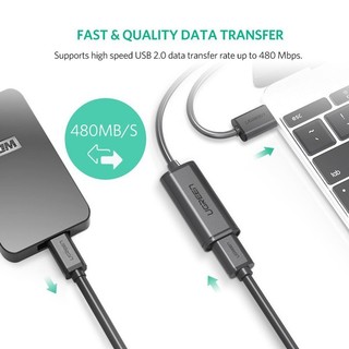 [Mã ELMS10 giảm 6% đơn 50K] Cáp USB 2.0 Nối Dài Ugreen 10321 10319 US121(Male-female IC Khuếch Đại)