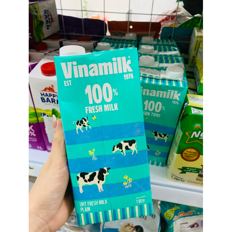 Sữa Tươi Vinamilk/ Sữa Tươi Không Đường Vinamilk Hộp 1L