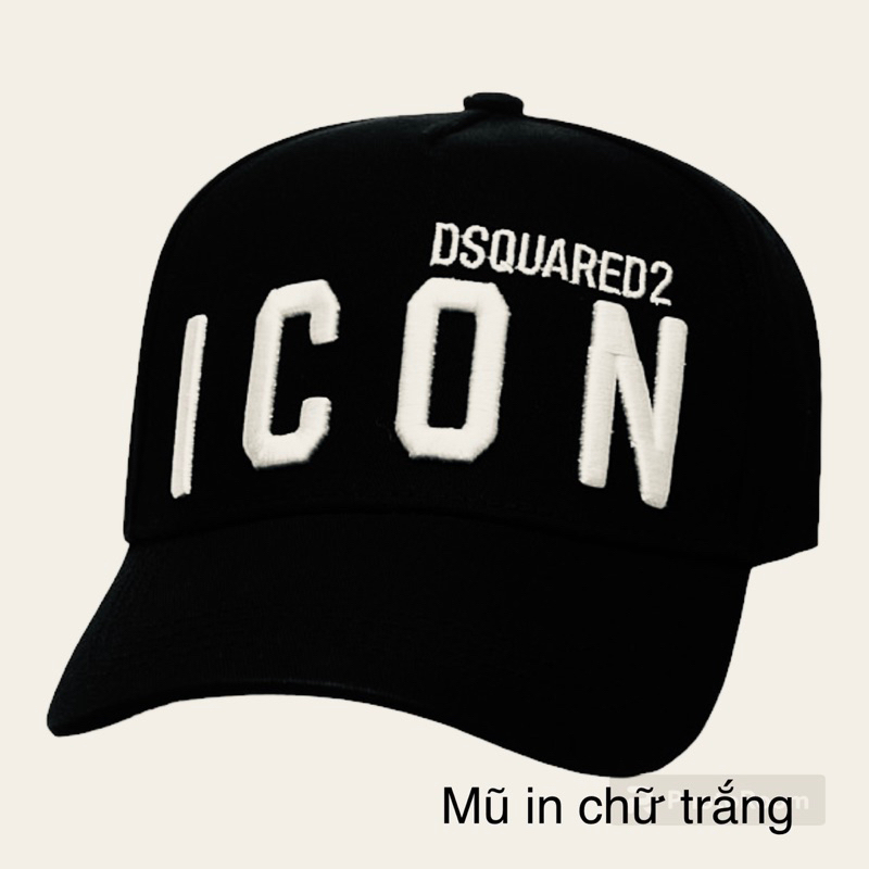 mũ lưỡi trai nam nữ chữ icon, nón kết dsquared2 ICON 2024