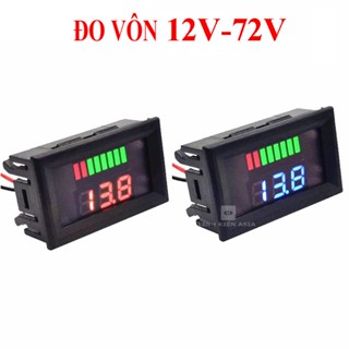Đồng hồ đo mức pin lithium 12-72V xe đạp điện - đo pin ắc quy ô tô