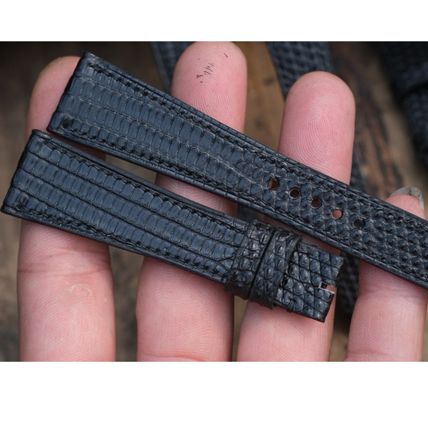 dây da đồng hồ handmade da kì đà gel mờ