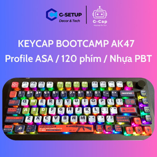 Keycap Pudding xuyên led BootCamp 47 profile ASA nhựa PBT dày chất lượng cao