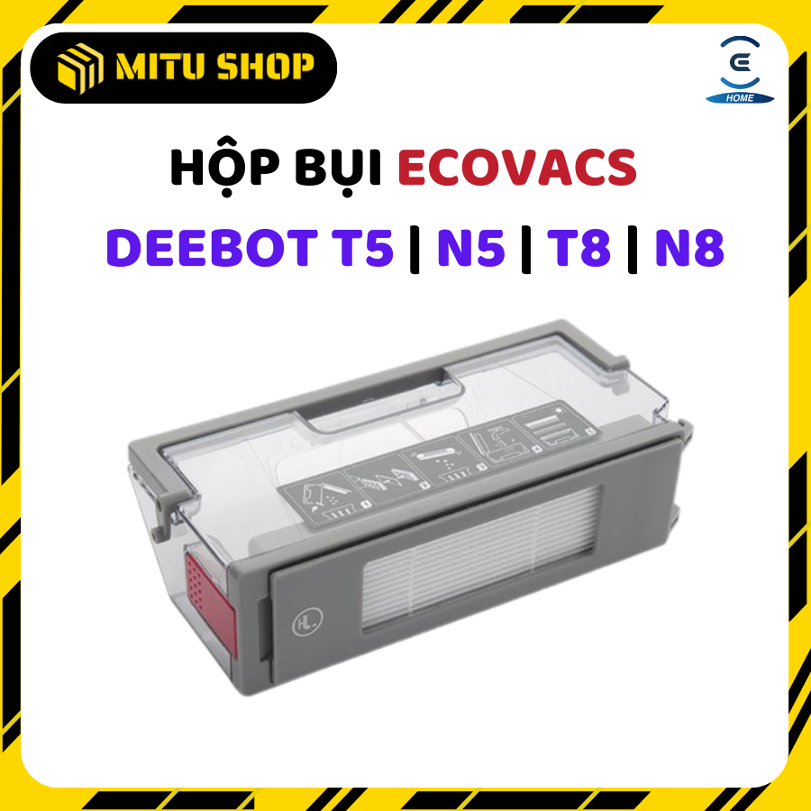 Hộp bụi thay thế robot hút bụi Ecovacs T5 N5 T8 N8 Ozmo 920 Ozmo 950