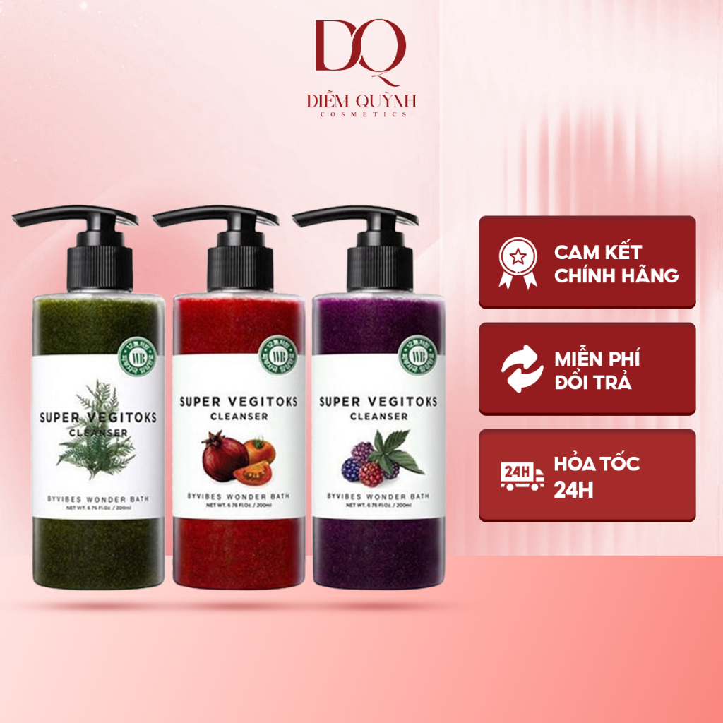 Sữa rửa mặt rau củ thải độc Wonder Bath Super Vegitoks Cleanser
