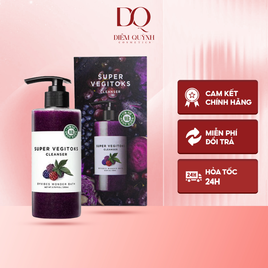 Sữa rửa mặt rau củ thải độc Wonder Bath Super Vegitoks Cleanser