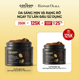 Tẩy da chết cơ thể cà phê đắk lắk cocoon 200ml tặng tẩy da chết cơ thể cà phê đắk lắk 200ml