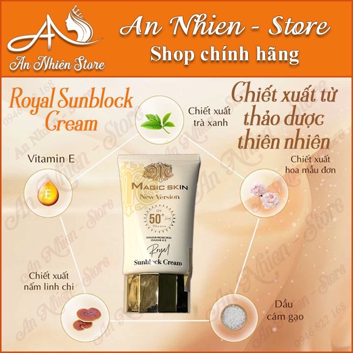 KEM CHỐNG NẮNG THẢO DƯỢC - MAGIC SKIN🌞🌞🌞 NGĂN NGỪA LÃO HÓA, NÂNG TÔNG SÁNG HỒNG