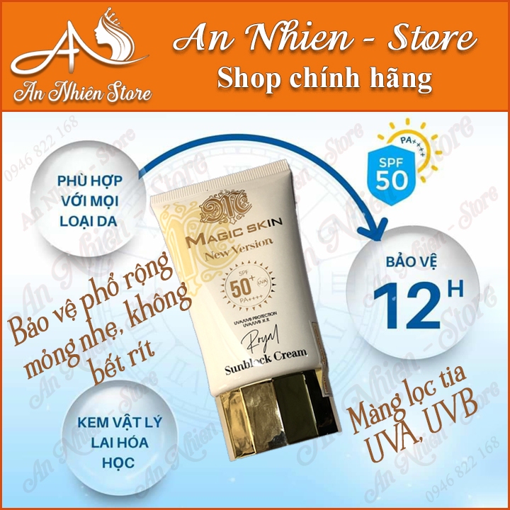 KEM CHỐNG NẮNG THẢO DƯỢC - MAGIC SKIN🌞🌞🌞 NGĂN NGỪA LÃO HÓA, NÂNG TÔNG SÁNG HỒNG