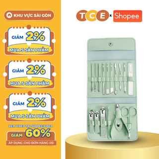 Bấm móng tay cao cấp 16 món - bộ bấm móng tay cao cấp thép không gỉ tại nhà