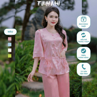 Đồ lam đi lễ TINH NHI lụa tô châu mềm mại thanh lịch PP118