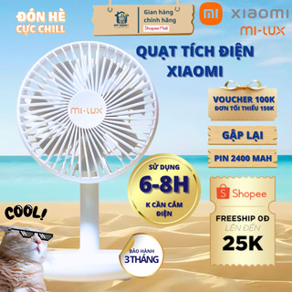 Quạt tích điện để bàn, Quạt mini Mi-lux A2 Plus , nhỏ gọn tiện lợi , chất liệu bền , có bảo hành