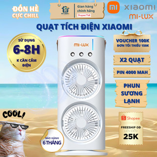 Quạt điều hòa tích điện Mi-Lux cực mát, phun sương , tích điện sử dụng 6-8 tiếng, BH 6 tháng