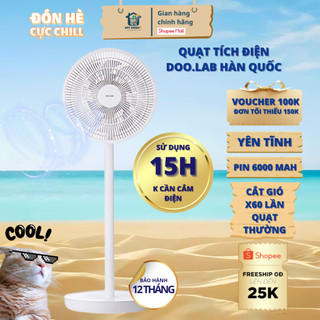 Quạt tích điện Hàn quốc cao cấp DDO.LAB có thể thay đổi chiều cao gập gọn gàng, Pin 6000mah Bảo hành 12 tháng