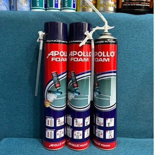 Keo bọt nở Apollo Foam 750ml kèm vòi siêu dính, chống thấm chống dột, cách âm cách nhiệt