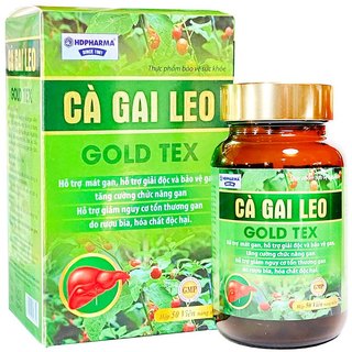 Cà gai leo Gold tex - Hàng xịn, hỗ trợ mát gan, giải độc gan, bảo vệ gan, tăng cường chức năng gan (Hộp 50 viên)