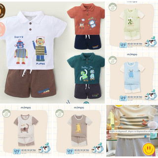 Bộ ba lỗ và cộc tay mompa siêu cưng xịn mịn cho bé yêu