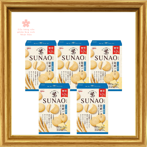 [Được giao bằng tình yêu từ Nhật Bản] Bơ lên ​​men Ezaki Glico SUNAO 62g x 5 hộp Kẹo, Kẹo, Bánh quy, Bánh quy, Locabo, 9,2g carbohydrate mỗi túi