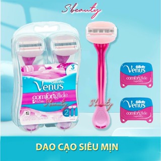 Dao cạo lông Gillette Venus Comfortglide White Tea 3 lưỡi, đầu bơ thay thế, cạo lông vùng kín bikini