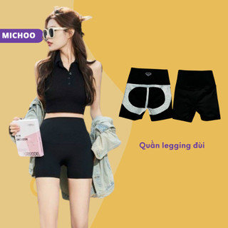 Quần Short Nữ Legging MICHOO Trẻ Trung Có Viền Nâng Mông Tôn Dáng