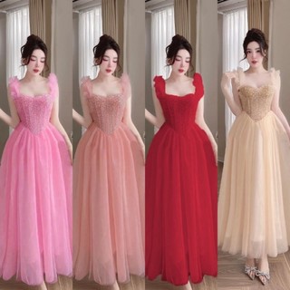✨ Đầm 2 dây maxi dúm bèo kết đá✨