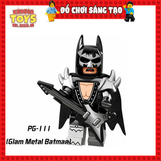 Xếp hình Minifigure DC Comics Siêu anh hùng Glam Metal Batman - Đồ Chơi Lắp Ghép Sáng Tạo - POGO PG8033 PG111