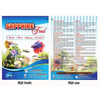 Cám sapphire feed - thức ăn chuyên dụng cho cá cảnh nhỏ - gói 20g