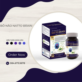 Viên uống bổ não natto brain, lọ 30 viên giảm đau đầu, ngủ ngon hơn, tăng trí nhớ hiệu quả