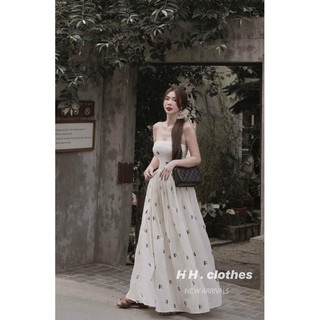 Váy Thô Quây Thêu Nơ HH • Melanie Boutique