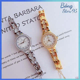  Đồng Hồ Nữ BS Bee Sister FA1310 Mặt Tròn Size 28mm Dây Đeo Bằng Kim Loại Đính Đá Sang Trọng + Tặng Kèm Hộp 