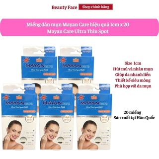 Combo 5 hộp miếng dán mụn mayan care thin spot 12 x 1cm + 8 x 0.8cm