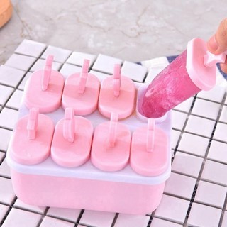 Khuôn làm kem lúa mạch 8 que an toàn - kiểu dáng sang trọng chọn mầu