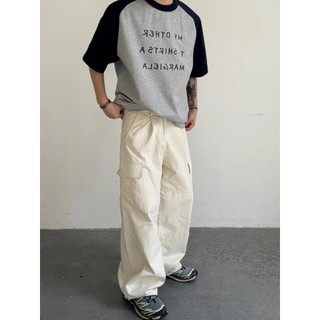 Áo Thun Nam Phối Màu Đen Xám Raplan Cotton 100%