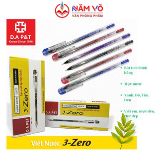 Hộp 12 cây bút gel / viết gel nước 3-zero/ 3 zero ngòi 0.38mm d.a p&t hàn quốc