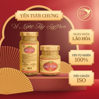 Combo vỉ 10 hũ lẻ Yến sào Phú Hưng vị Nhụy hoa nghệ tây Saffron hỗ trợ cải thiện sắc tố da mờ thâm nám 10 x 70ml