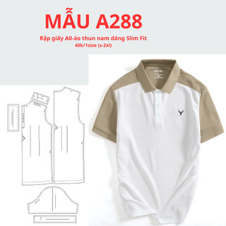 Rập giấy a0 áo thun nam dáng ôm vừa vặn-mã a288